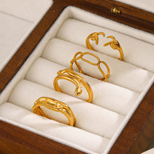 Women's Geometric Personalized Hip Hop Irregular Heart-shaped Rings