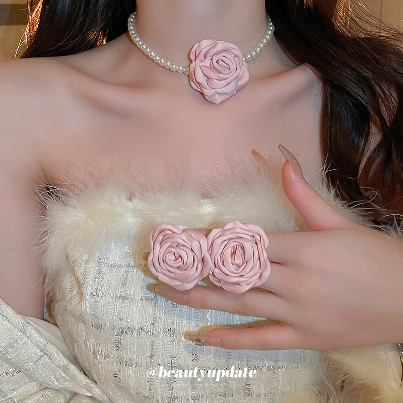 Sweet French Style Retro Elegant Clavicle Jewelry Set