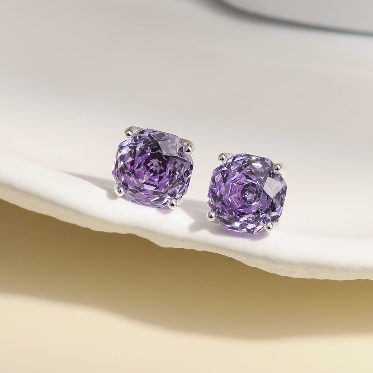 Summer Colorful Millennium Rose Cut Zircon Light Luxury Earrings