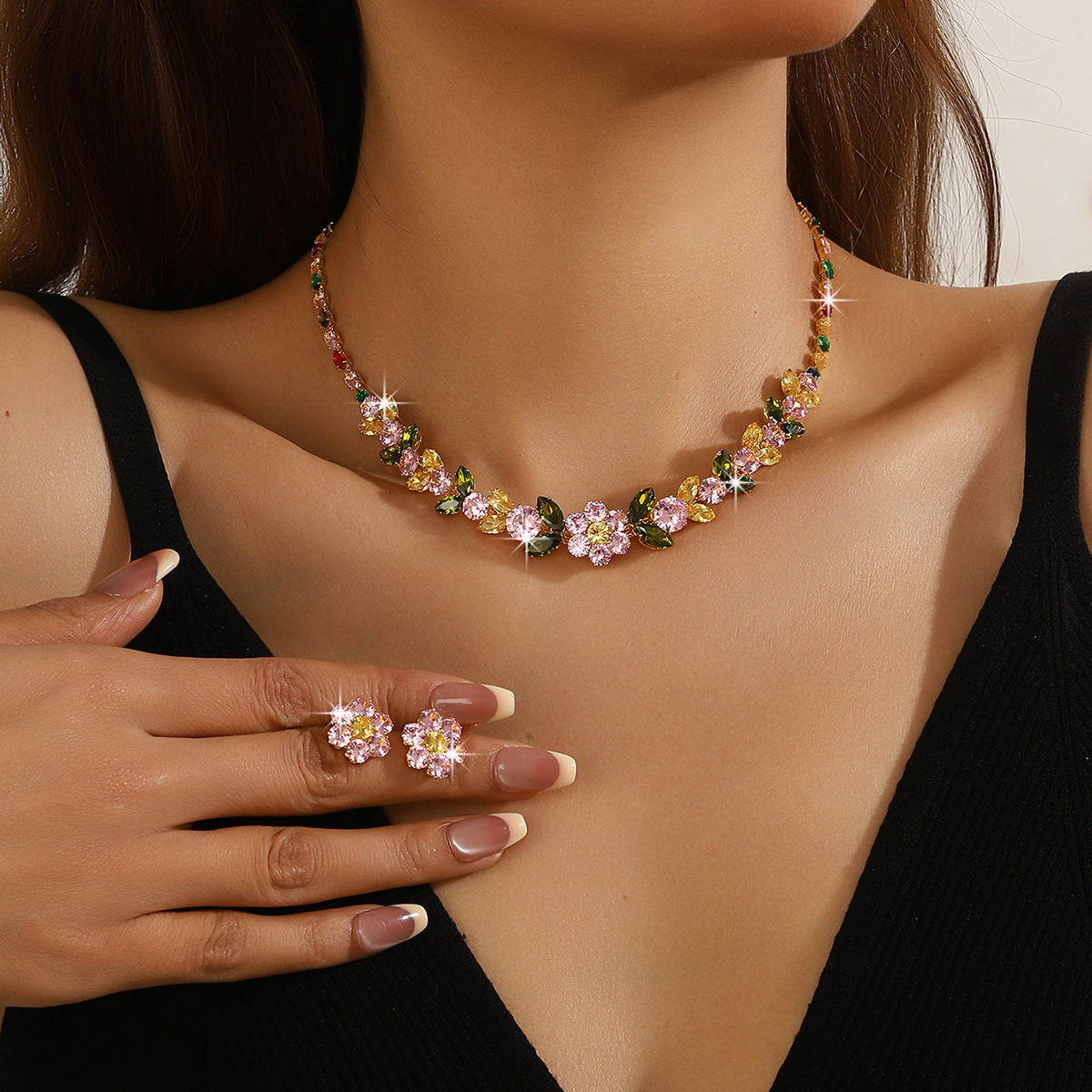 Luxury Light Elegant Zircon Bridal Classic Necklaces