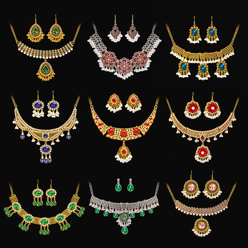 Women's Suite Retro Court French Pearl Water Jewelry Set