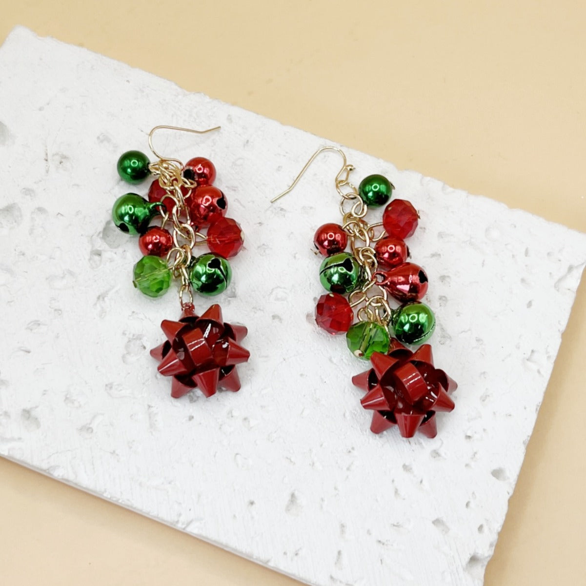 Christmas Holiday Personalized Colorful Female Bell Earrings