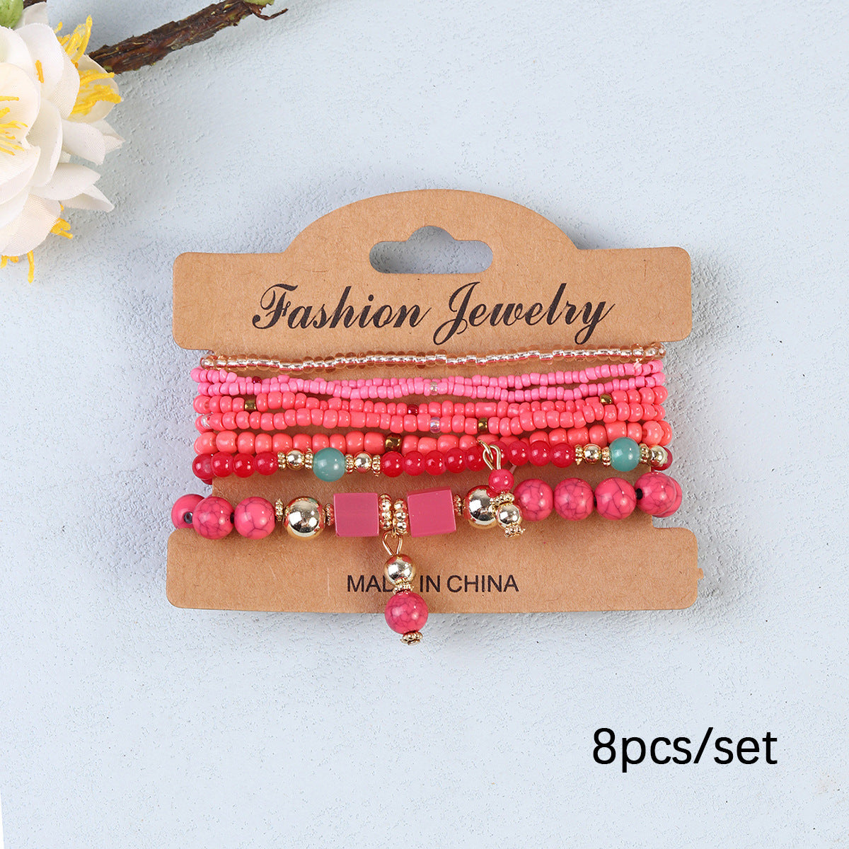 Beautiful Women's Bohemian Design Bead Elastic Bracelet