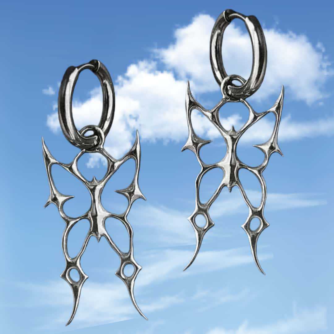 Women's & Men's Thorn Butterfly Spiked High Sense Couple Models Earrings