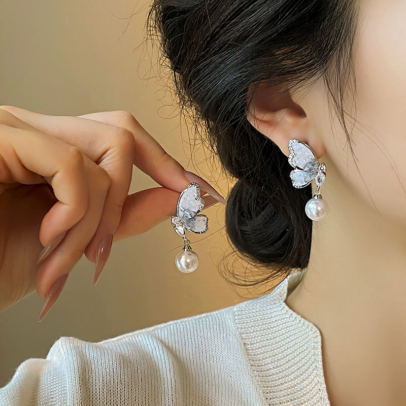 Women's Fashion Pearl Design Light Luxury High-grade Earrings