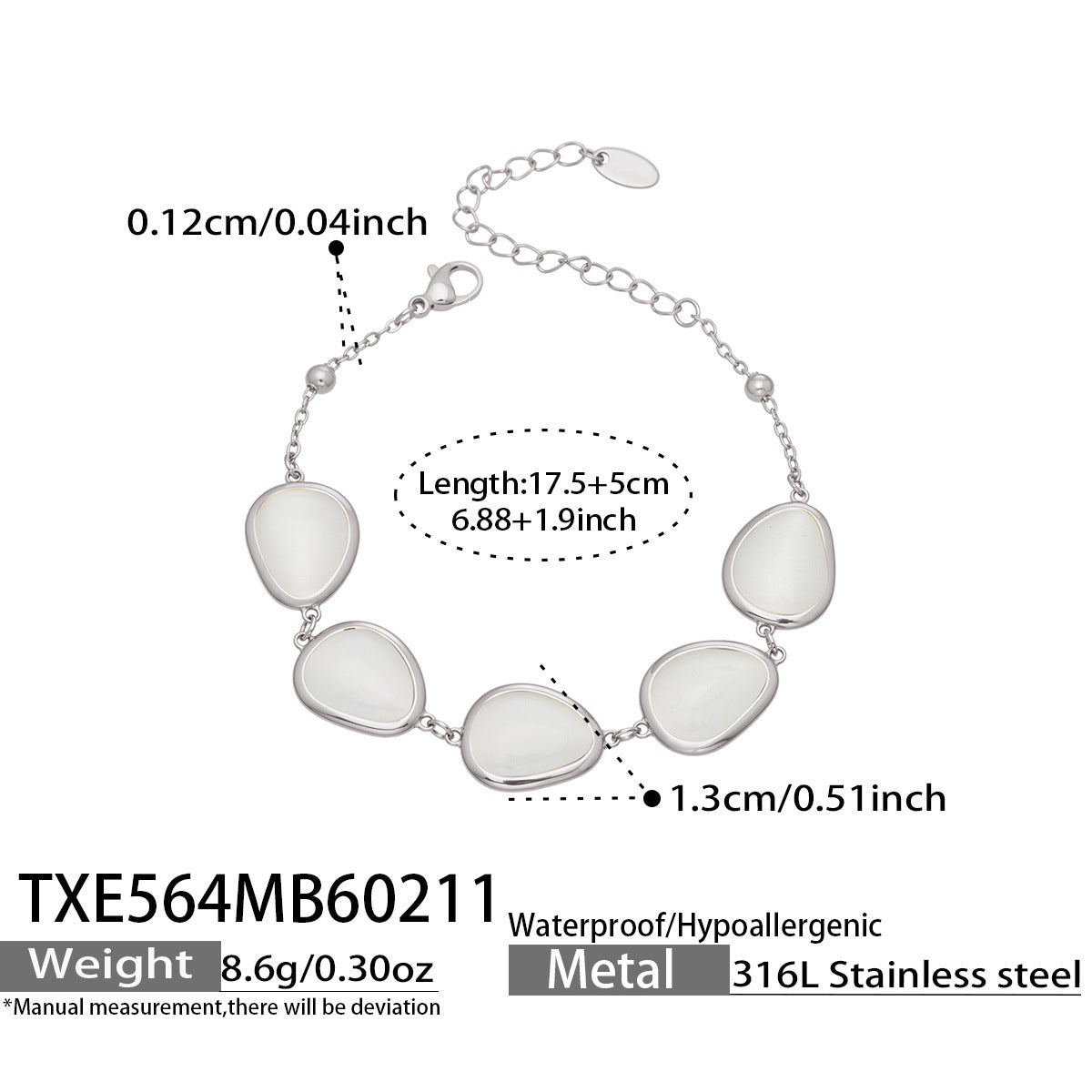Li Affordable Luxury Style Cut Water Drop-shaped Opal Female Stainless Necklaces