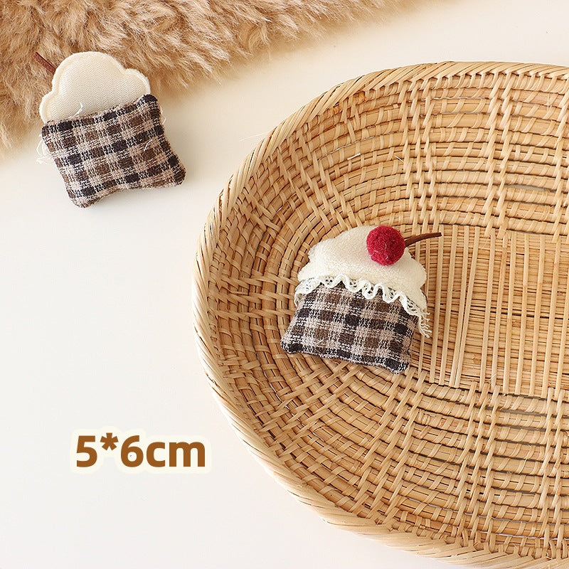 Filled Cartoon Cat Mushroom Hairpin Clothing Jewelry Accessories