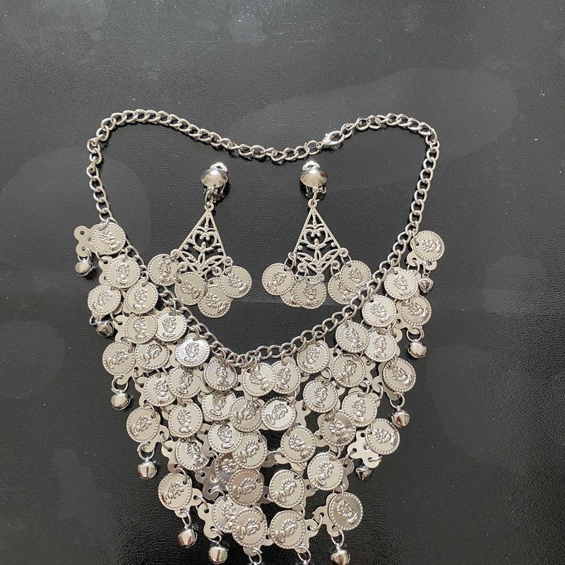 Indian Dance Stage Performance Belly Hair Clip Earrings