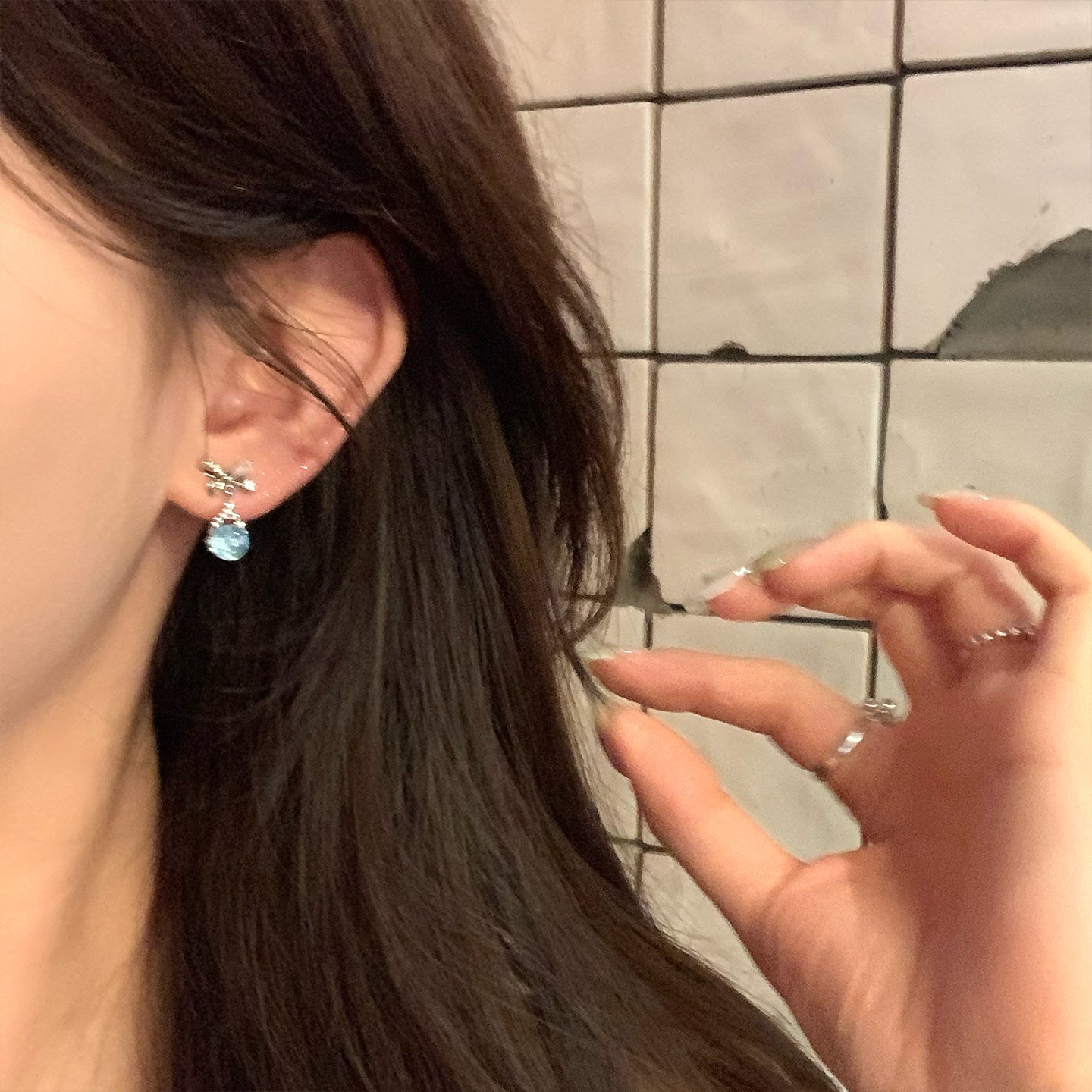 Tears Zircon Bow Light Luxury High-grade Rings