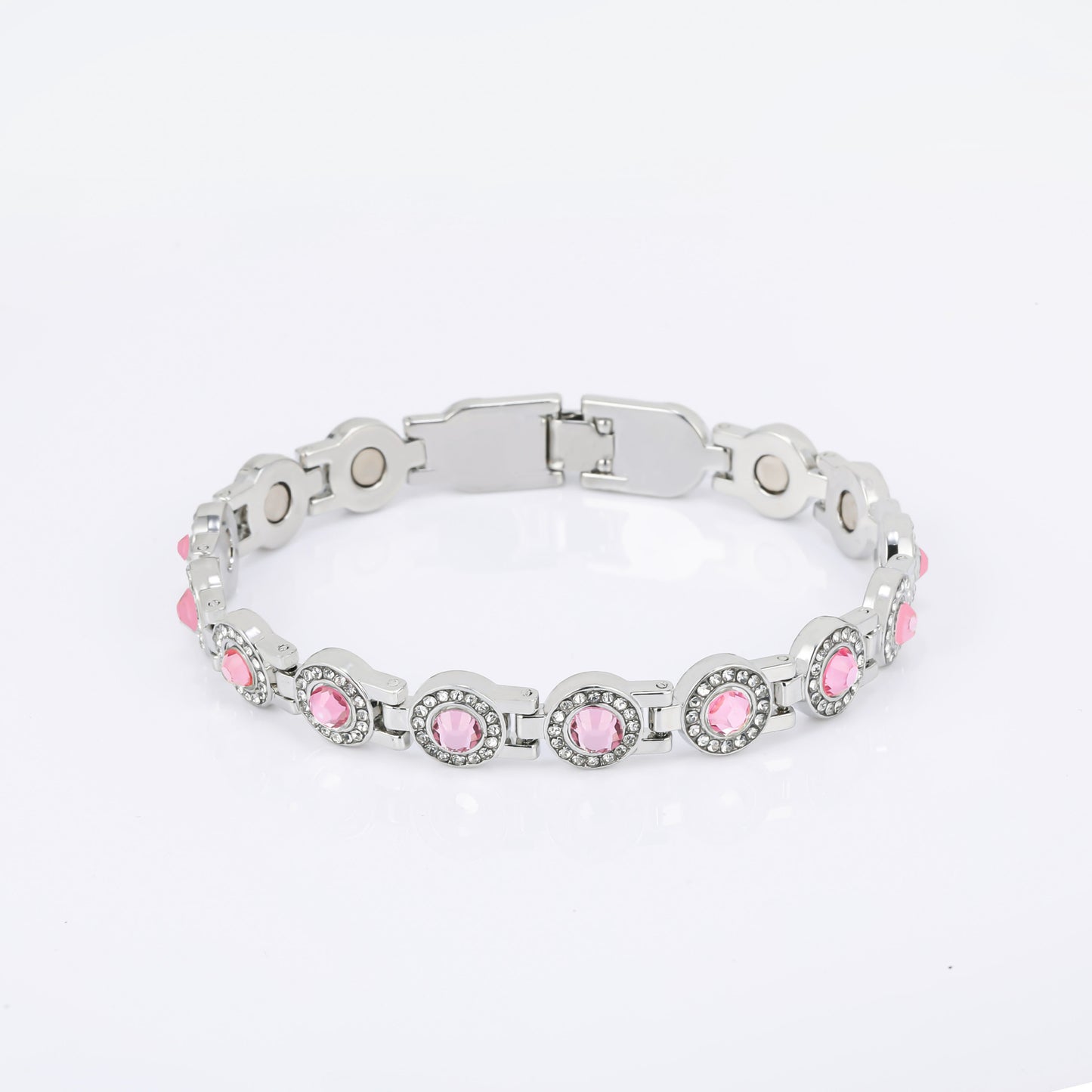 Women's Round Full Diamond Magnet Fashion Single Bracelet