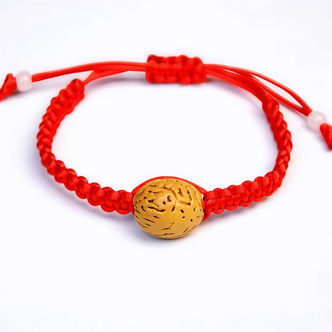 Rope Double Fish Peach Blue Natural Pit Red Carrying Bracelet