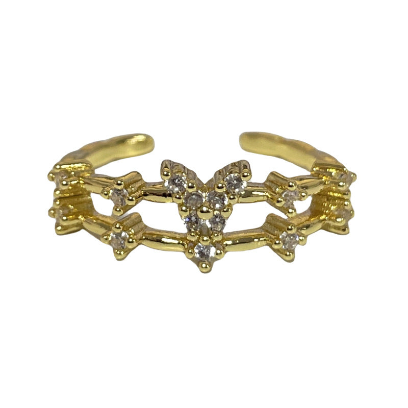 Butterfly Niche Geometric High-grade Female Adjustable Rings