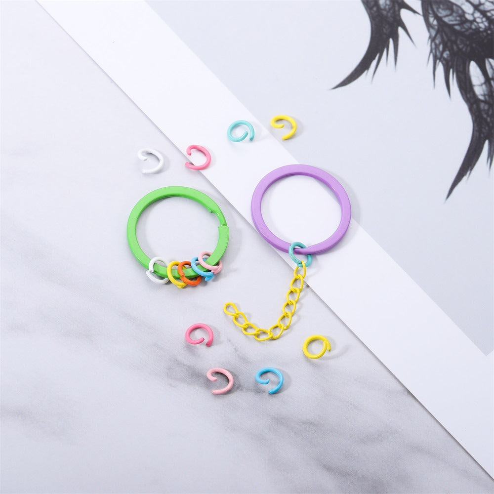 Single Circle Paint Color Broken Small Hoop Jewelry Accessories
