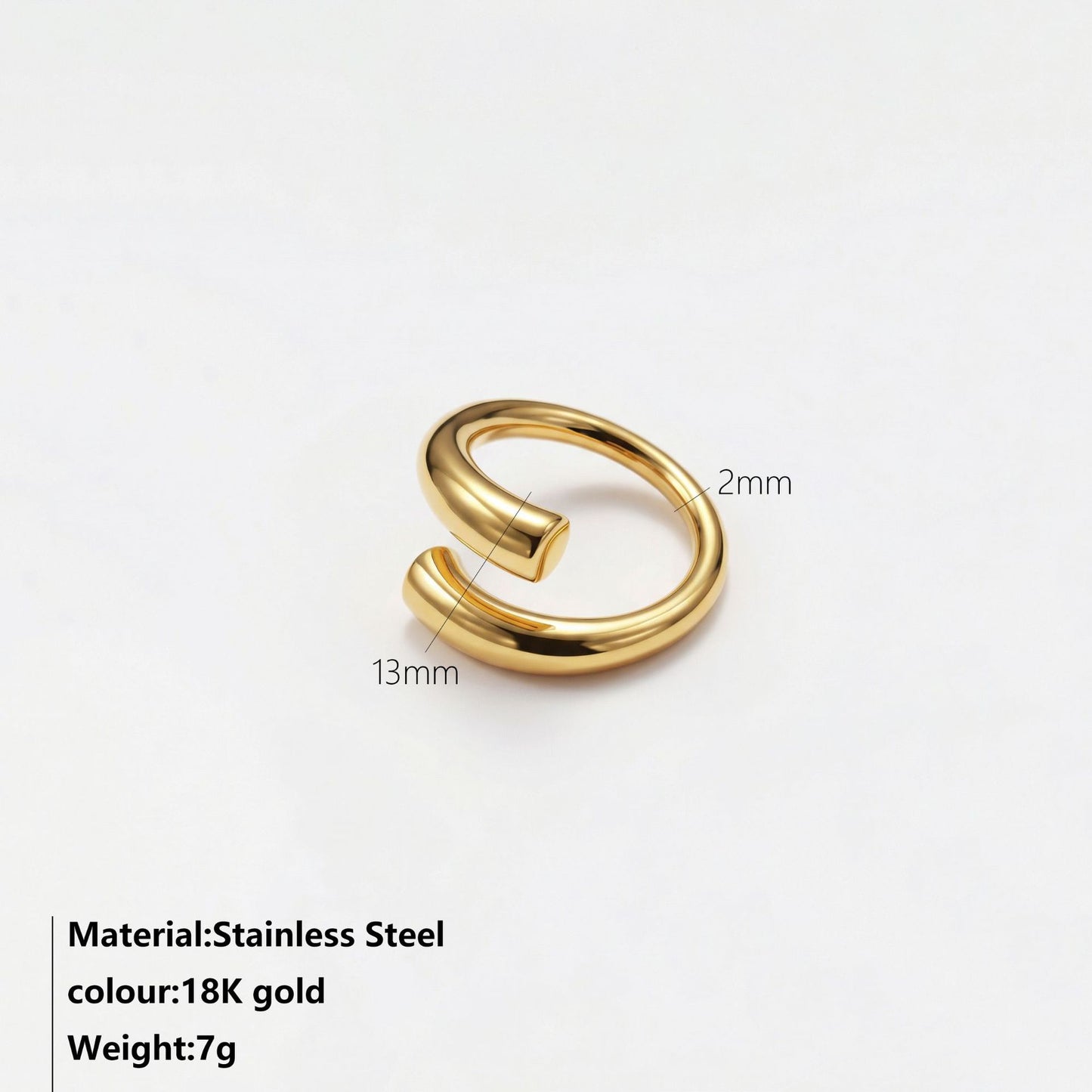 Women's Solid Simple Open Gold-plated Baroque Design Bracelets