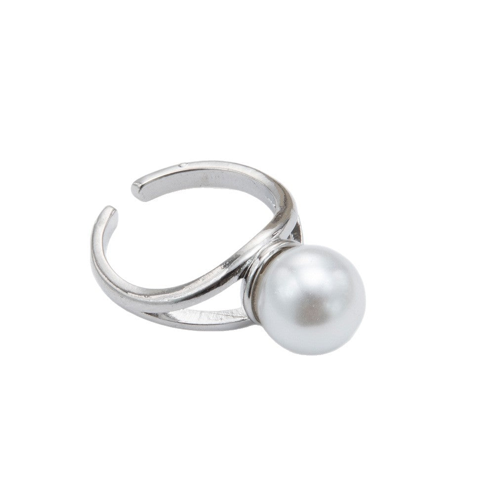 Women's High-grade Pearl Fashionable Frame Open Adjustable Rings