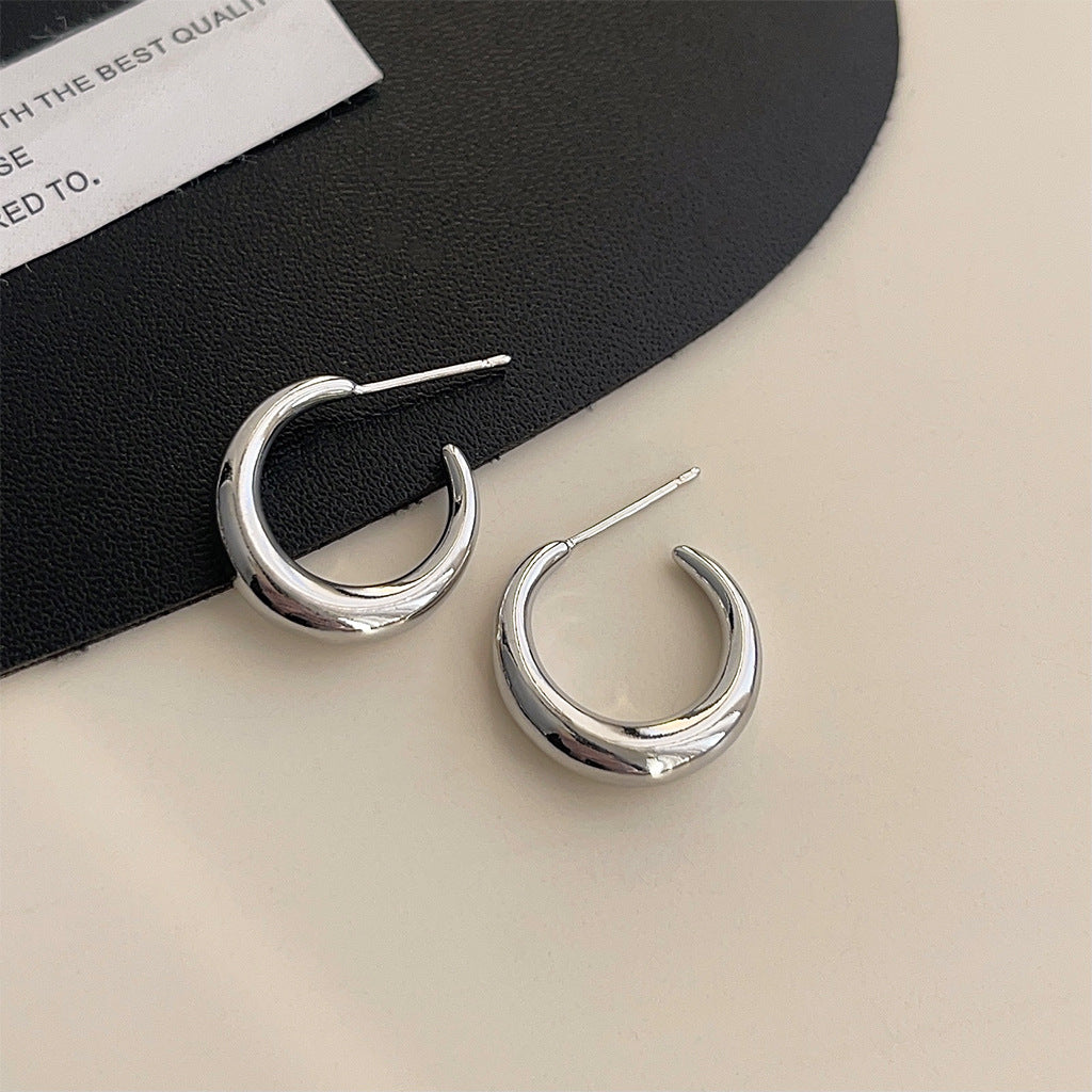 Women's High-grade Metal Simple For Light Luxury Minority Minimalist Style Earrings