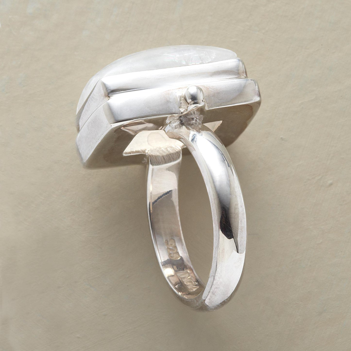 Women's Fashion Antique Natural Gemstone Moonstone Engagement Wedding Rings