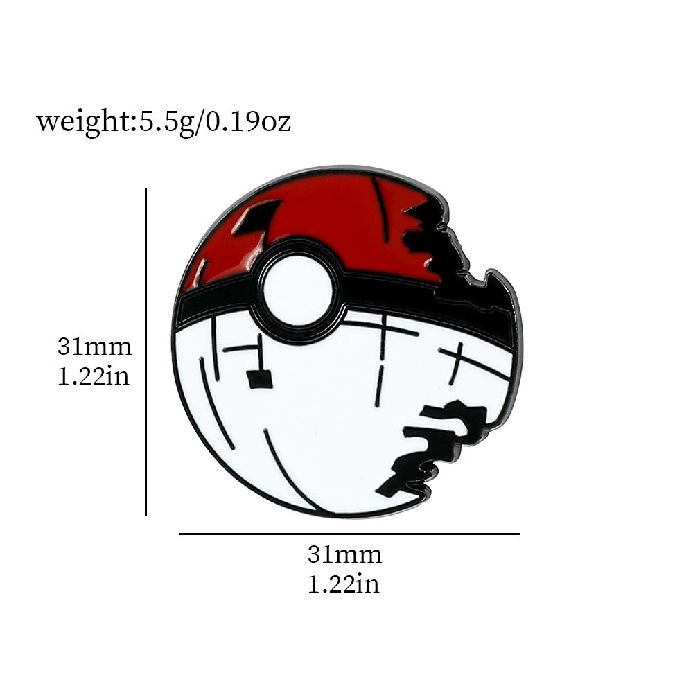 Cartoons Animation Brooch Poke Ball Badge Brooches