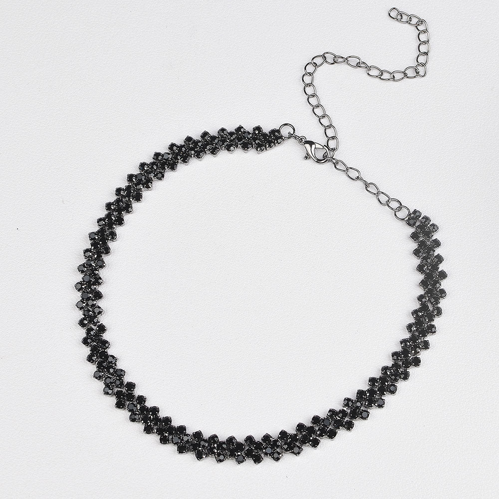 Simple Full Diamond Collar Personalized Clavicle Chain Trendy Necklaces