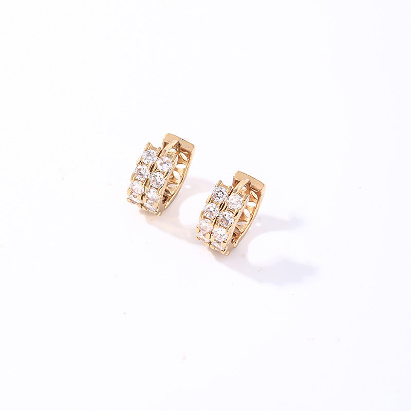 Women's Zircon Jewelry Summer Niche Simple Ladies Ear Rings