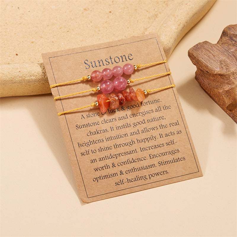 Stone Suit Citrine Amethyst Gravel Beaded Bracelet