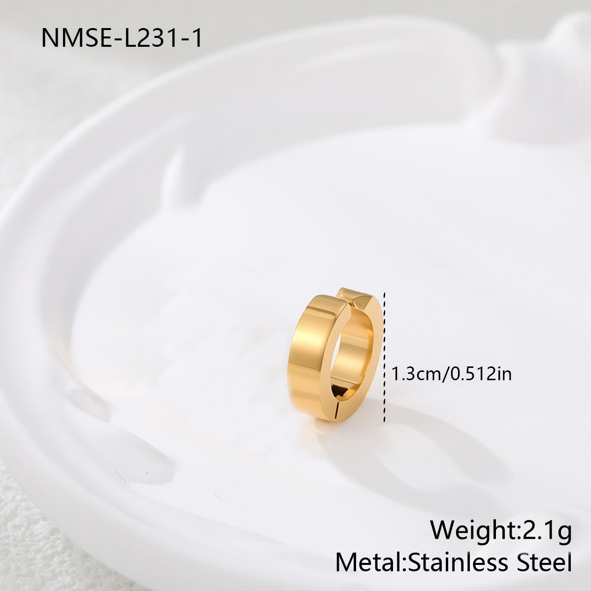 Stainless Steel Sweet Cool Style Geometric Metal Female Earrings