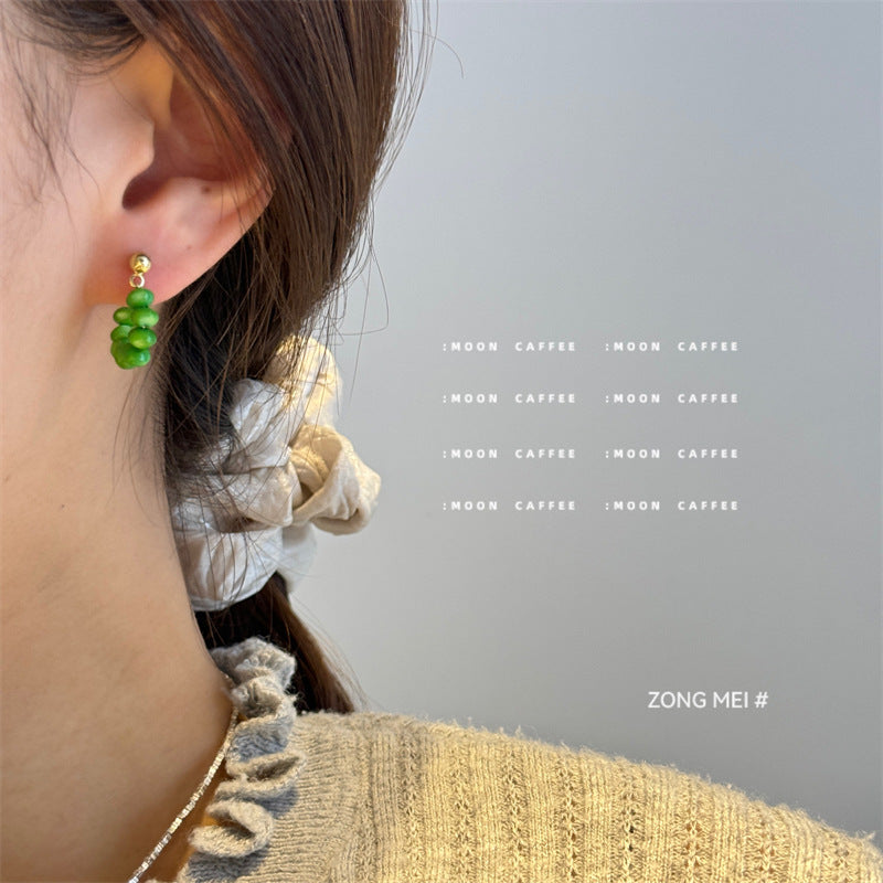 Natural Shell Handmade Sier Pin Female Elegant Earrings