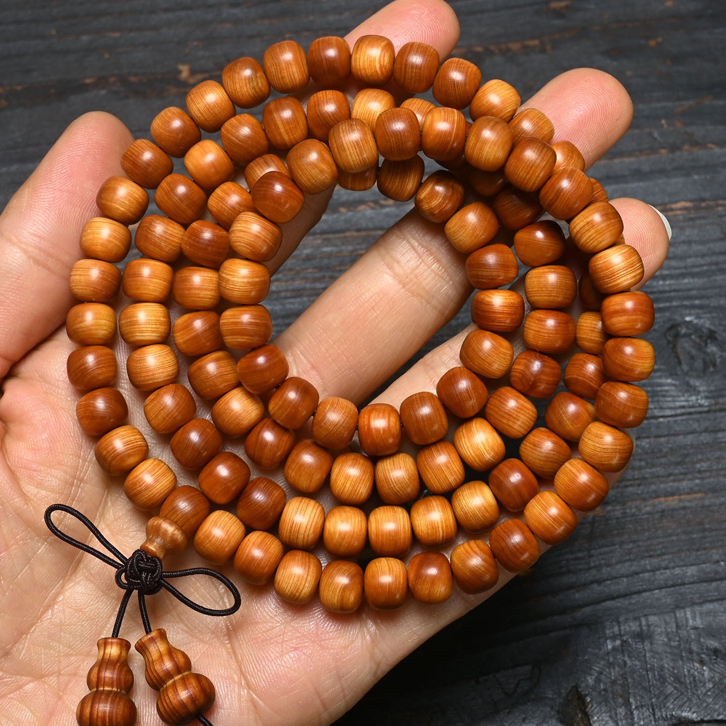Thuja Mature Material Black Oil Buddha Beads High Density Bracelet