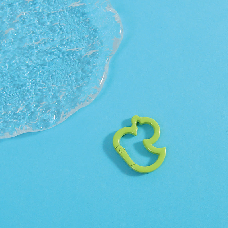 Color Paint Duck Key Spring Fastener Rings