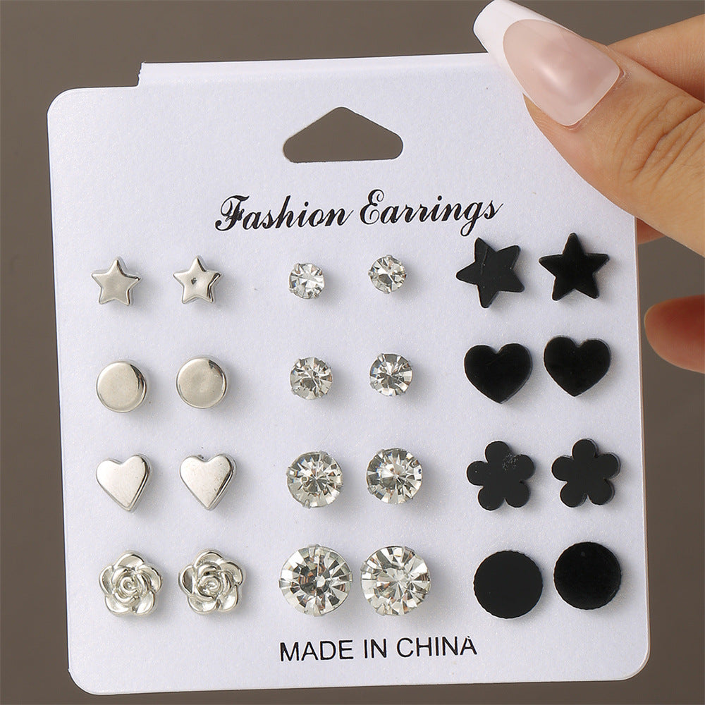 Fashion Geometry Pattern Female One Card Stud Earrings