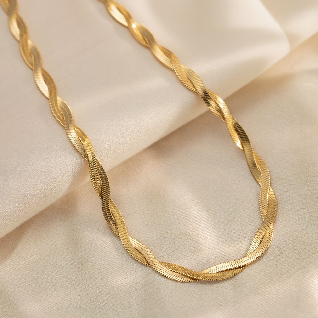 Titanium Female Like Flat Snake Hip Necklaces