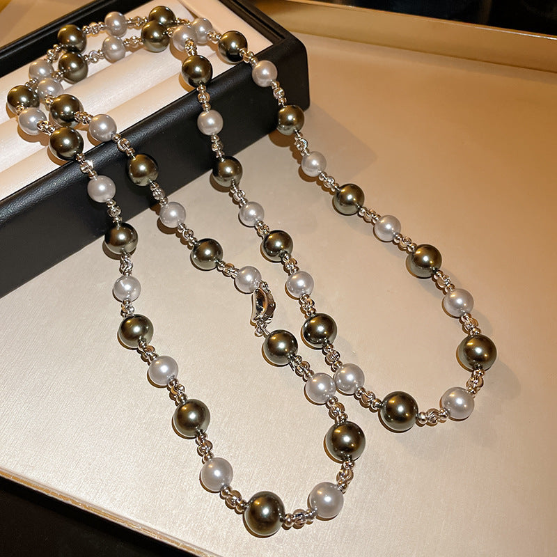 Pearl Twin Clavicle Chain Light Luxury Necklaces