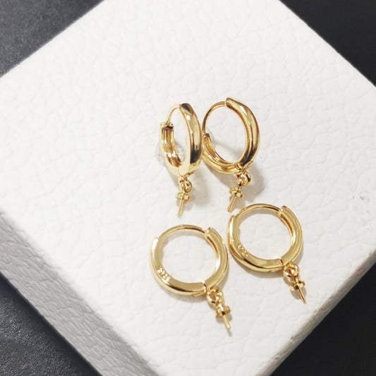 Charming Casual Eardrop Pearl Frame Jade Earrings
