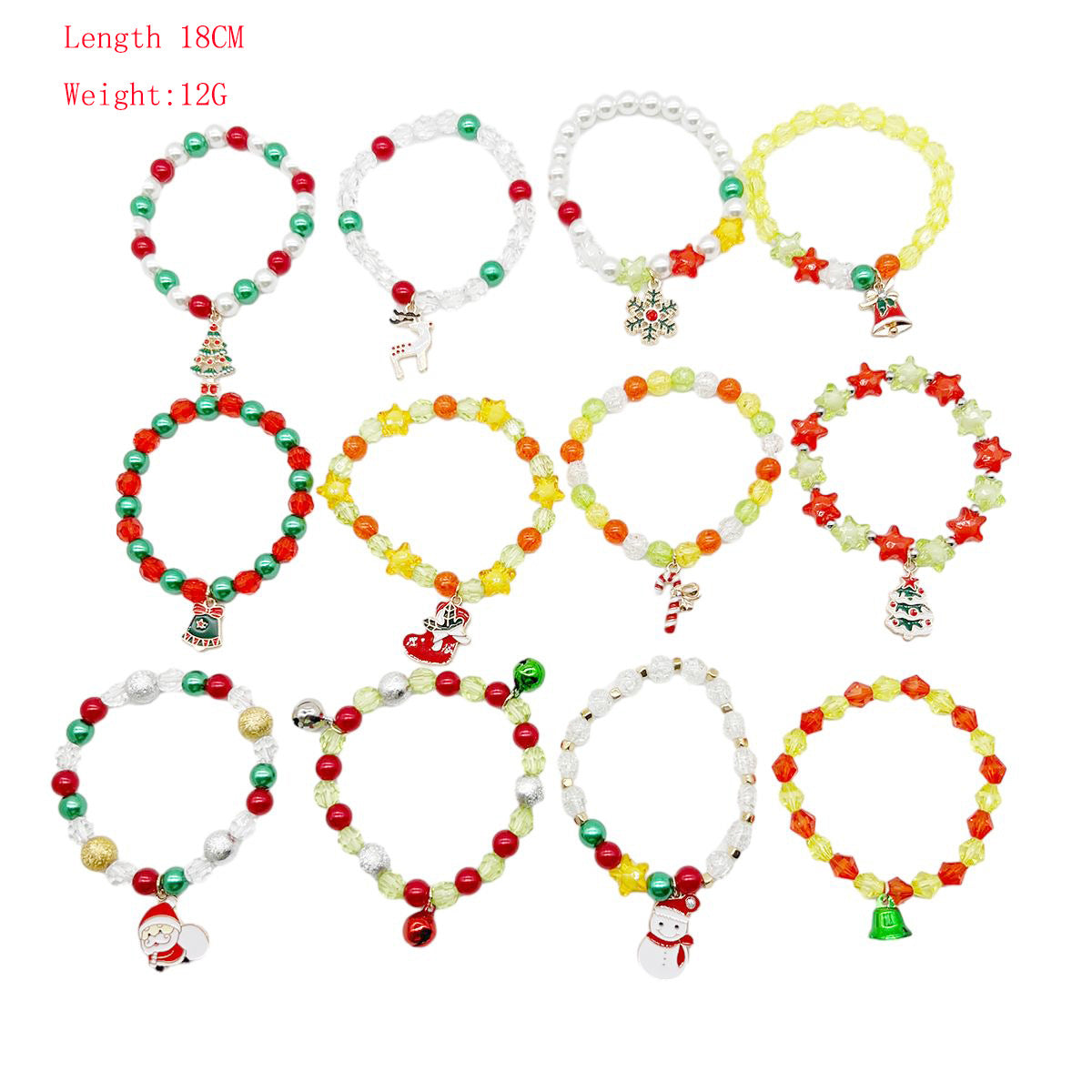 Hot Christmas Holiday Santa Claus Snowflake Bell Elk Bracelets