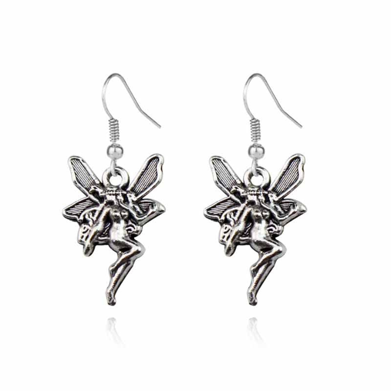 Bohemian Vintage Sun Moon Moonstone Asymmetric Alloy Earrings