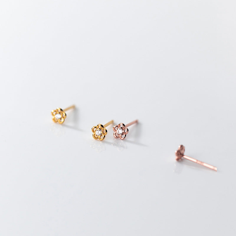 Women's Sier For Korean Style Simple Fresh Earrings