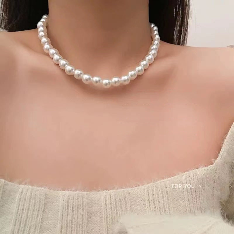 Women's Style Stringed Pearls Clavicle Chain Imitation Necklaces