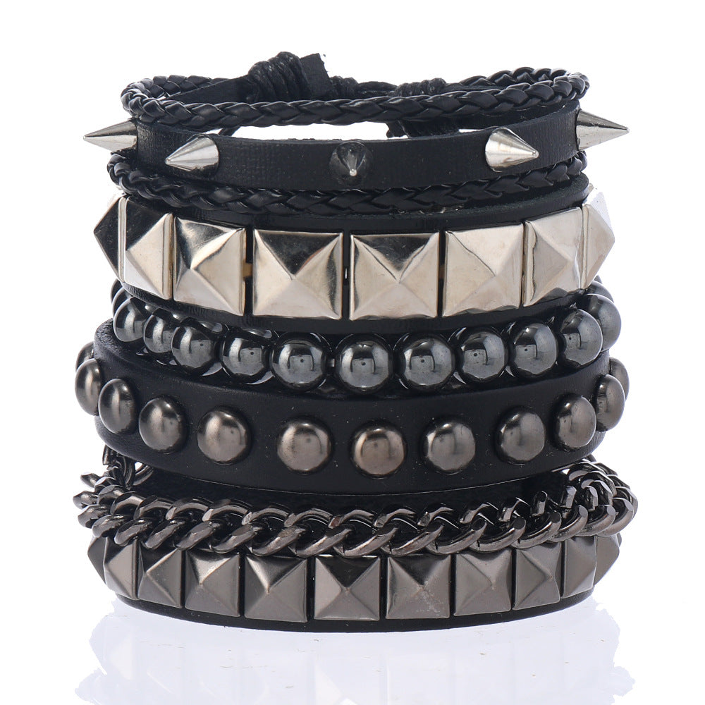 Men's Punk Chain Personalized Hip Hop Rivet Bracelets