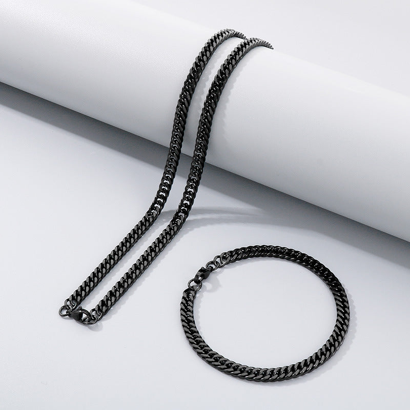 Trendy Cool Cuban Link Chain Titanium Necklaces