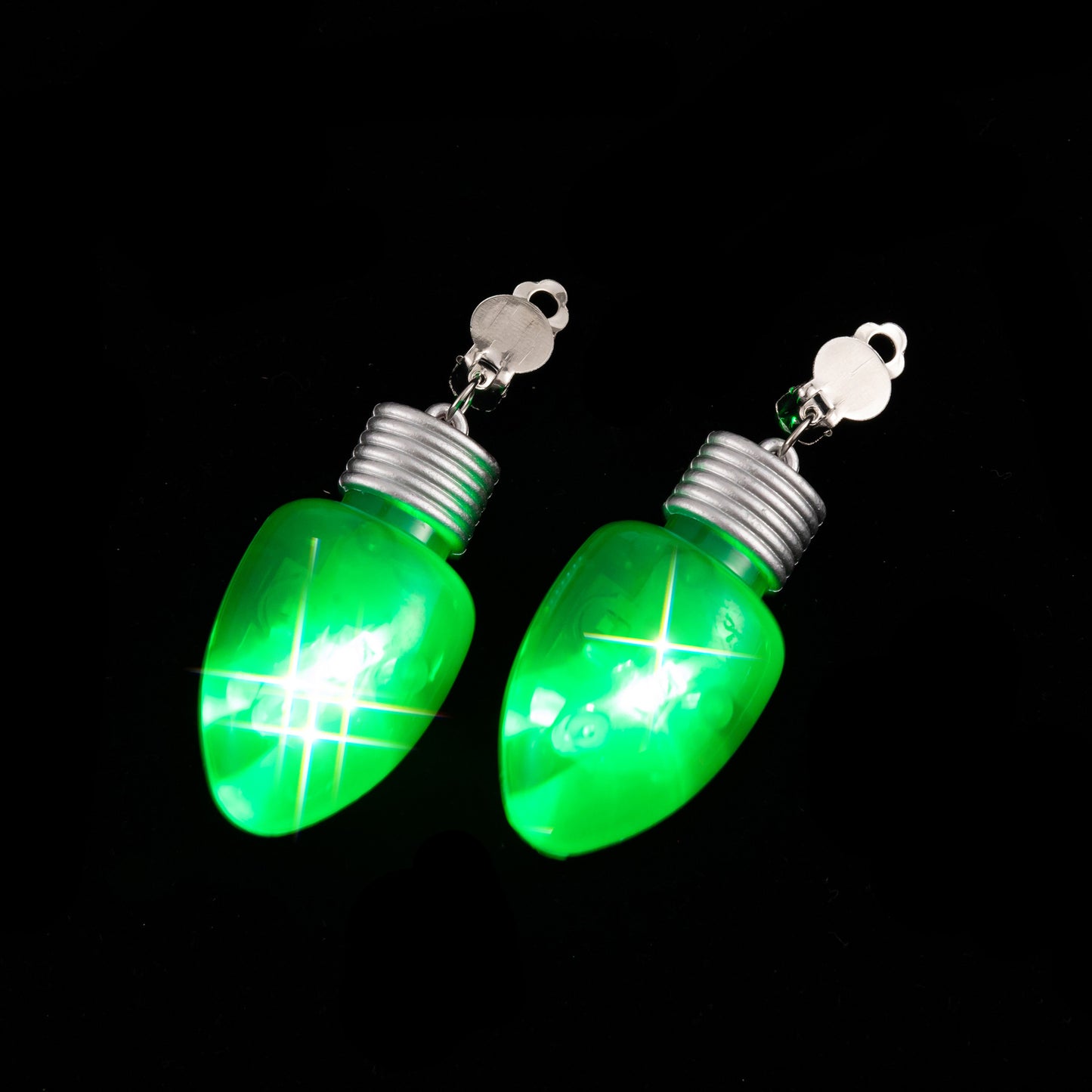 Classic Christmas Night Light Snowflake Glowing Earrings