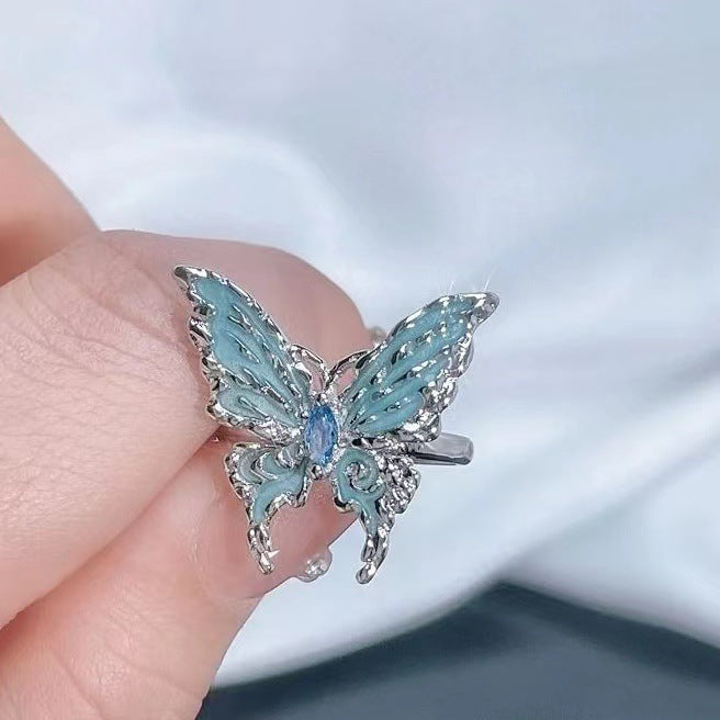 Women's Butterfly Opening Cool Style Fashionable Temperament Rings