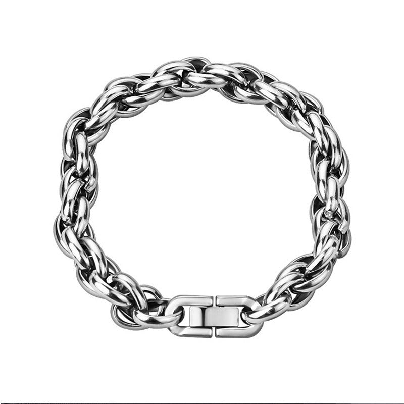 Men's American Chopin Chain European Cuban Fashion Simple Hip Hop Twist Bracelets