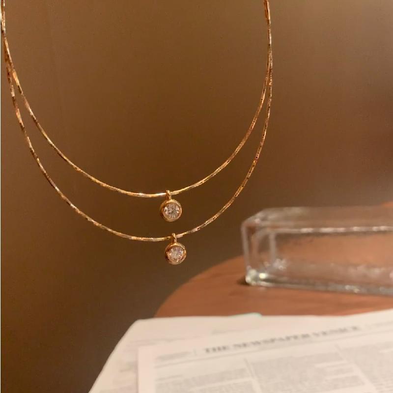 Sparkling Bubble Neckband Gold-plated Female Niche Affordable Luxury Fashion Exquisite Pendants