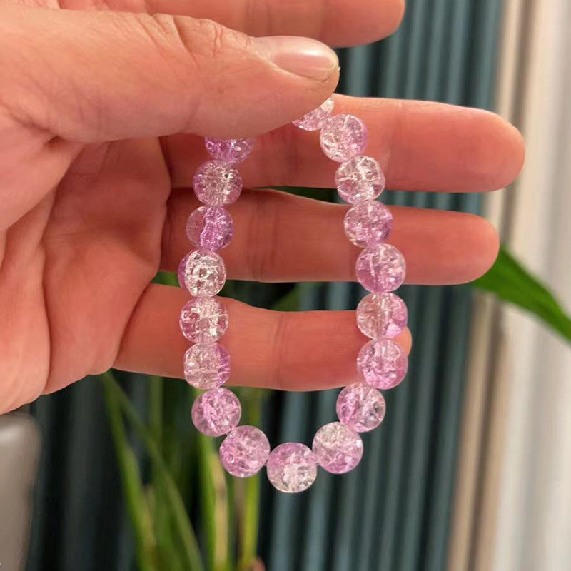 Glass Chipping Beads Gradient Color Micro Bead Bracelet