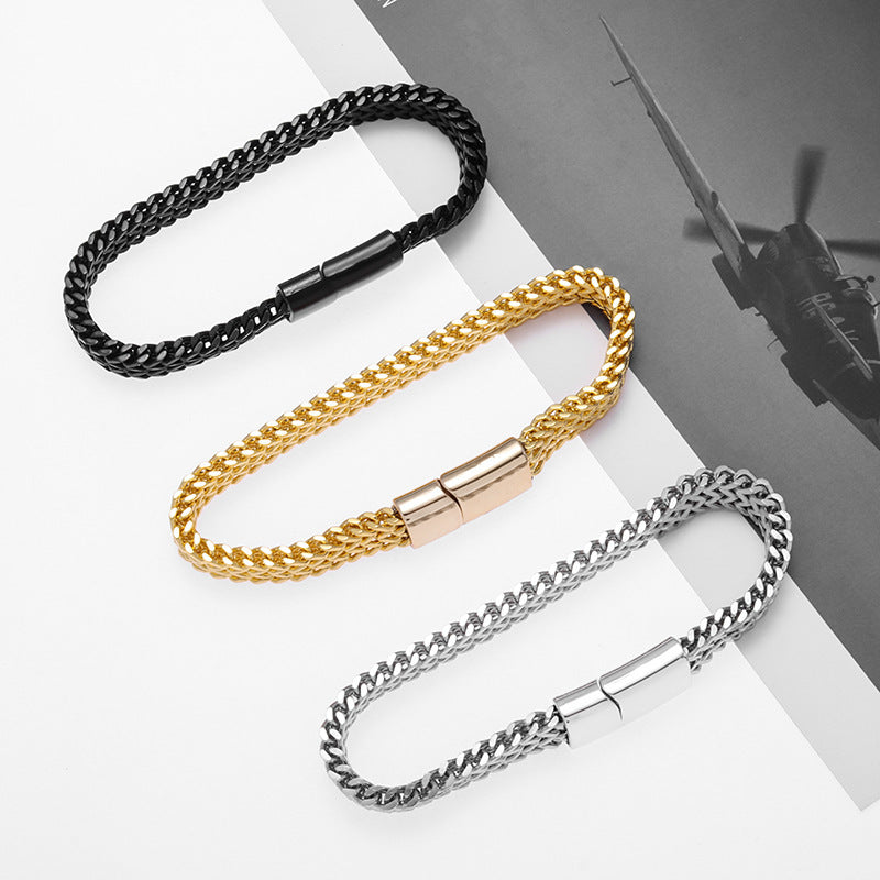 Positive Negative Scale Press Buckle Fashion Bracelets