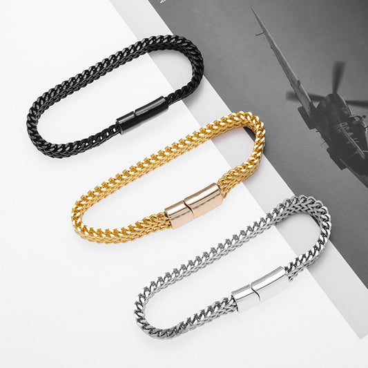 Positive Negative Scale Press Buckle Fashion Bracelets