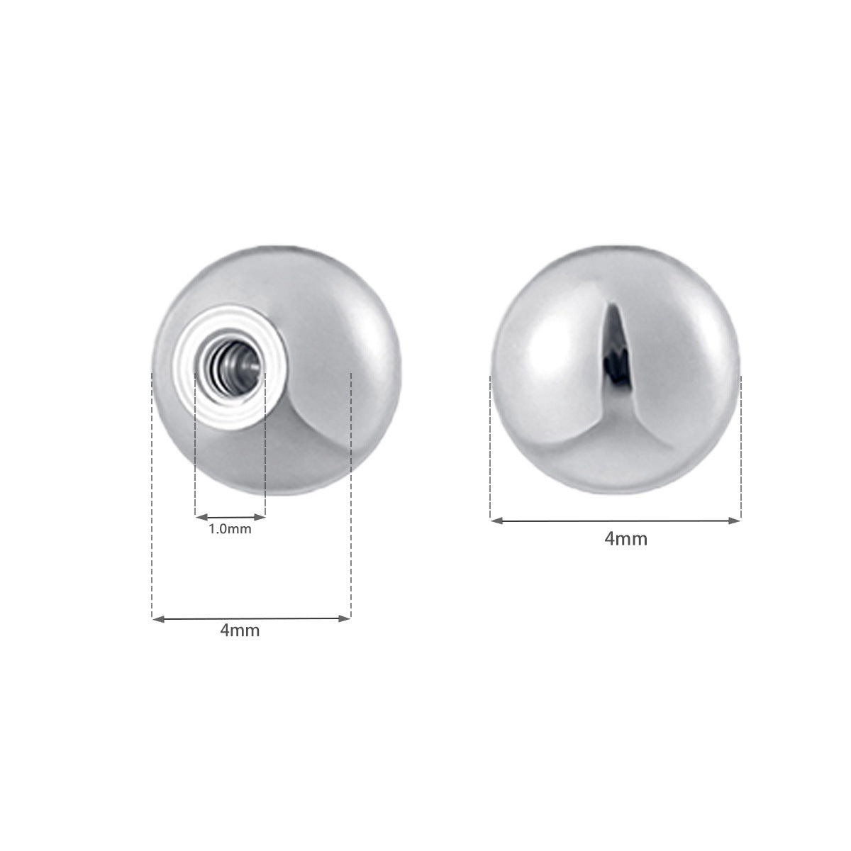 Earplug Ear Bone Ball-shaped Round Cake Stud Earrings
