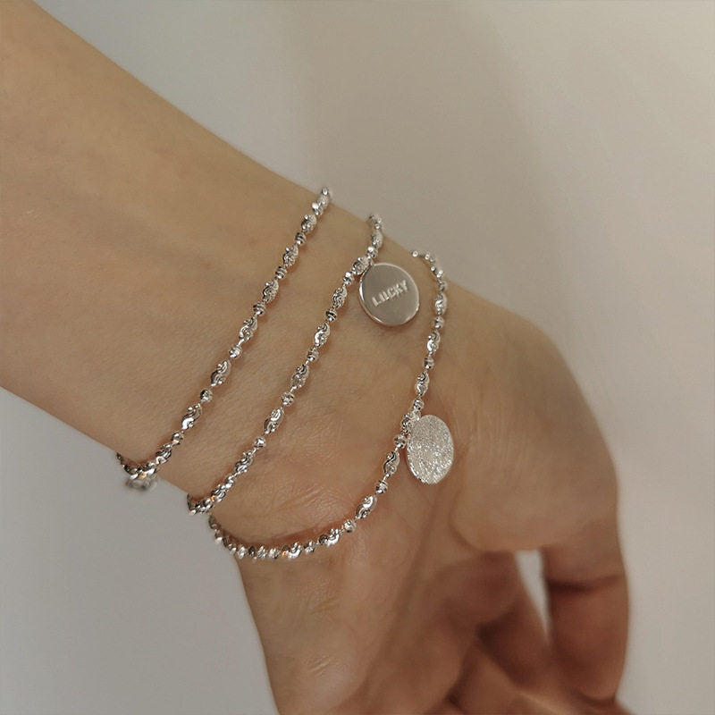 Women's Simple Sparkling Round For Niche Design Fashion Bracelet