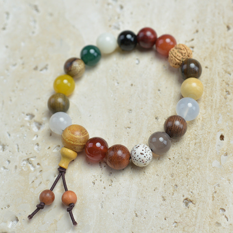 Seed Bodhi Female Eighteen Prayer Beads Charm Bracelet