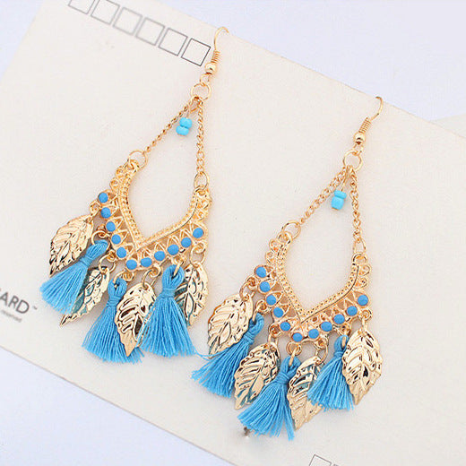 Women's Ornament Ethnic Style Tassel Fringe Ear Hook Earrings